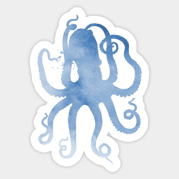 Blue Octopus Sticker by TheJollyMarten